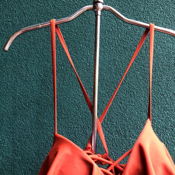Coral Pink Bathing Suit Dress , Size US 4 (small) - Picture 5 of 10